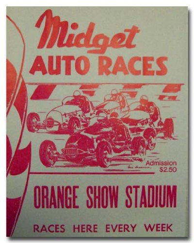 1951 Orange Show Stadium Midget Racing poster print