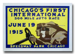 1915 Chicago Speedway Park  Board Track poster print