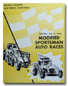 1960 Balboa Stadium Modified Sportsman Racing poster print