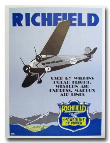 1928 Richfeild Oil Co. Advertisement poster print