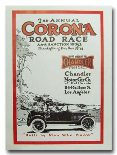 1914 Corona Road Race 2nd Annual poster print