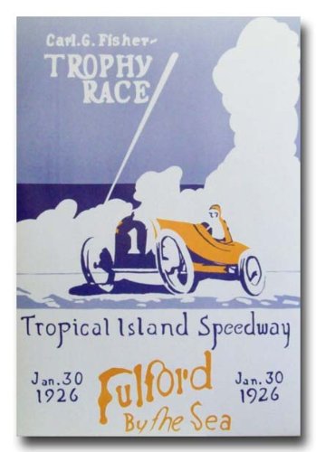 1926 Tropical Island Speedway poster print
