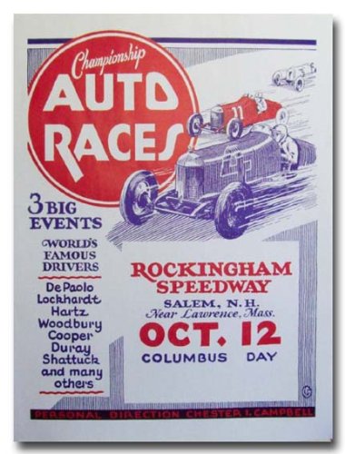 1926 Rockingham Speedway poster print